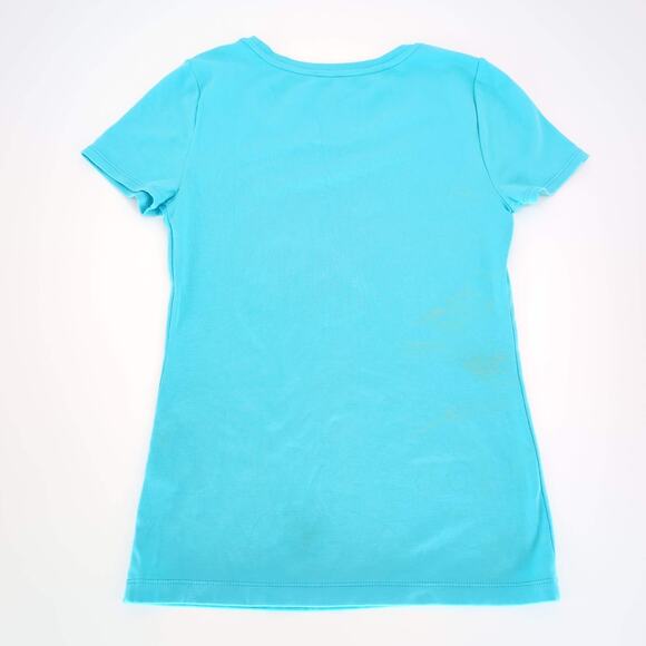 Lilly Pulitzer Turquoise Haley Crew Neck Top Short Sleeve T-Shirt/ Tee - Size XS - Picture 6 of 11